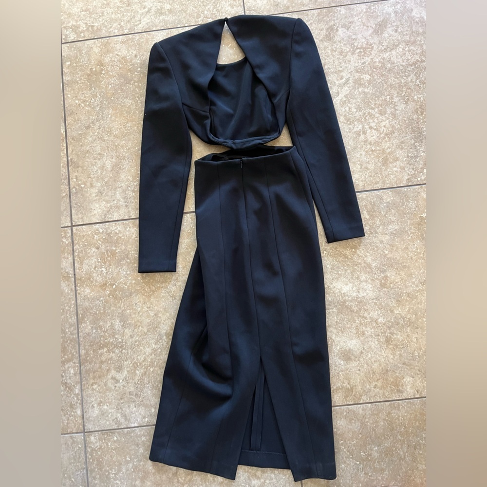 Misha Black Kori Cutout Midi Dress Size 2 - Picture 11 of 11
